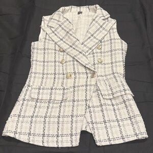 SHEIN Tweed Sparkle Vest